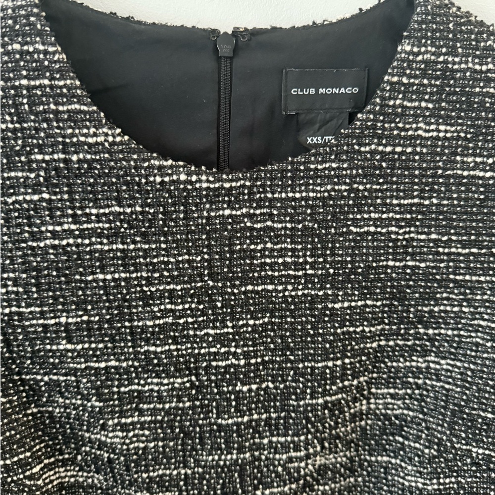 Club Monaco Black and White Tweed Dress
